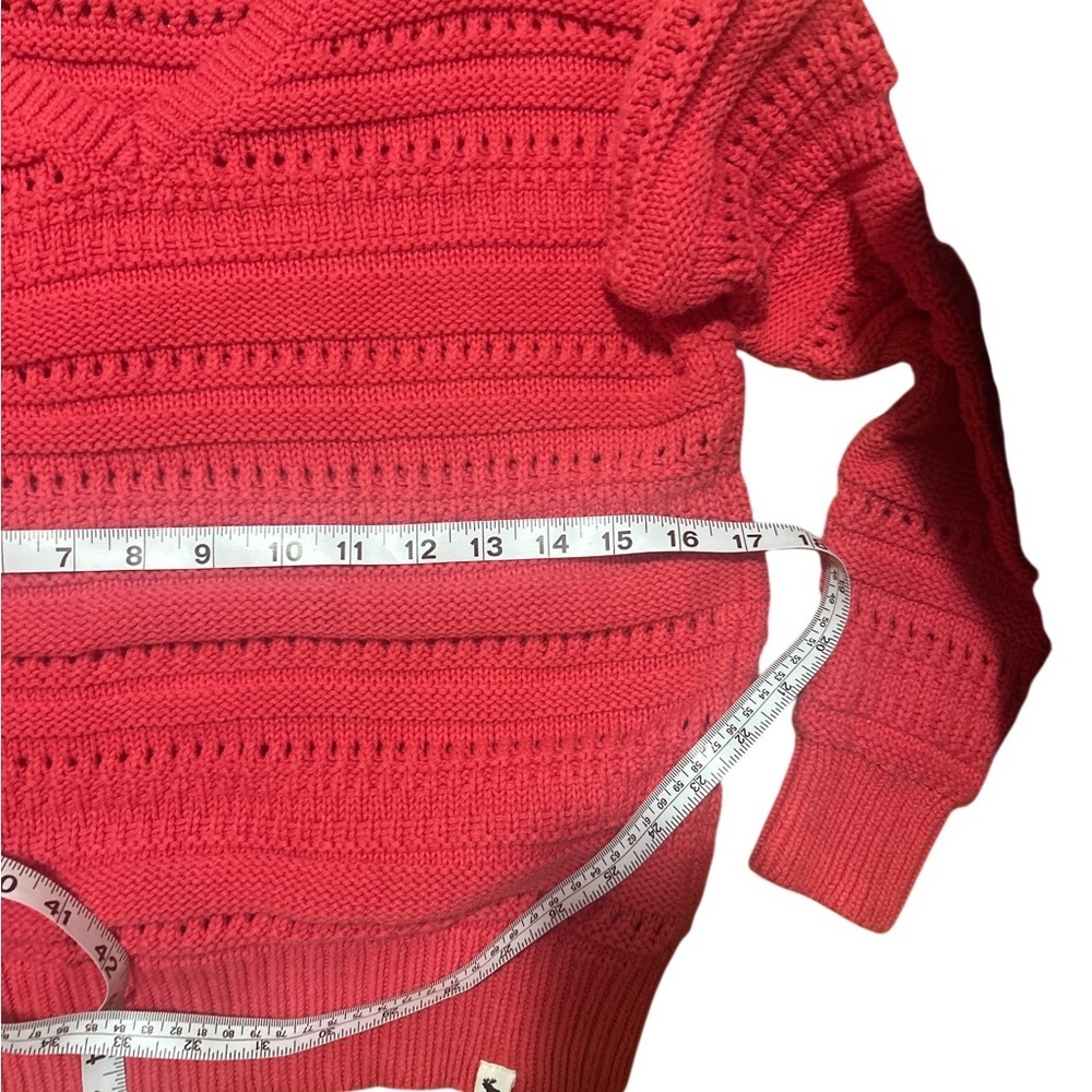 Abercrombie Kids 13/14 Pink V Neck Knit Sweater Pointelle (fits adult XS ) - Picture 6 of 6